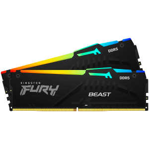 Kingston 64GB 6400MT/s DDR5 CL32 DIMM (Kit of 2) FURY Beast RGB EXPO