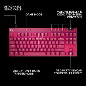 Gaming Mechanical keyboard Logitech G Pro X RAPID TKL Magenta - Tactile Switch