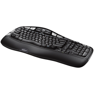 Keyboard Logitech Wave Keys wireless ergonomic keyboard - GRAPHITE - US INT`L - 2.4GHZ/BT - N/A - INTNL-973 - UNIVERSAL