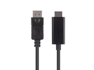 Кабел Lanberg display port (M) V1.1 -> HDMI (M) cable 3m, black