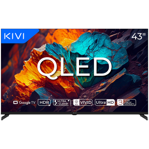 TV KIVI 43U720QB 43'' QLED 4K Google TV, Dolby Audio, Max Vivid, HDMI 2.1