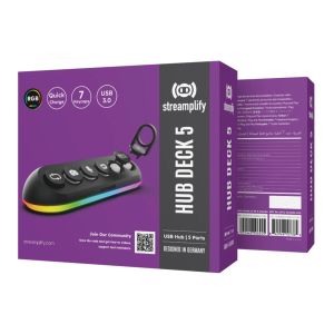 Streamplify стрийминг хъб/дек Streaming HUB DECK 5 RGB - 5 x USB-A - SPUH-HD51217.11