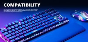 Marvo Gaming COMBO CM373 Blue Switches 2-in-1 - Mechanical Keyboard TKL, Mouse