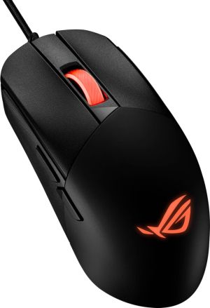 Мишка Asus ROG Strix Impact III Gaming Mouse, Semi-Ambidextrous, Wired, Lightweight, 12000 DPI sensor, 5 programmable buttons, Replaceable switches, Paracord cable, FPS gaming mouse, Black