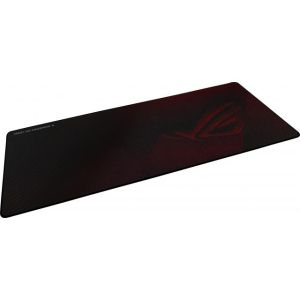 Подложка за мишка Asus ROG SCABBARD II is extended gaming mouse pad with protective nano-coating for a water-, oil-and dust-repellant surface, with anti-fray, flat-stitched edges and a non-slip rubber base