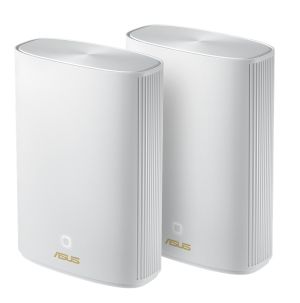 Меш система Asus Mesh WiFi, ZenWiFi AX Hybrid XP4 2PK, AX1800 + AV1300, Dual-Band, coverage up to 500m2, Quad-Core 1.2GHz CPU, 256MB/512MB Flash/RAM, Gigabit, AiProtection Pro, Adaptive QoS, VPN server/client, IPTV, OFDMA, Beamforming, AiMesh, White