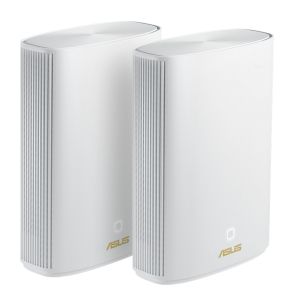 Меш система Asus Mesh WiFi, ZenWiFi AX Hybrid XP4 2PK, AX1800 + AV1300, Dual-Band, coverage up to 500m2, Quad-Core 1.2GHz CPU, 256MB/512MB Flash/RAM, Gigabit, AiProtection Pro, Adaptive QoS, VPN server/client, IPTV, OFDMA, Beamforming, AiMesh, White