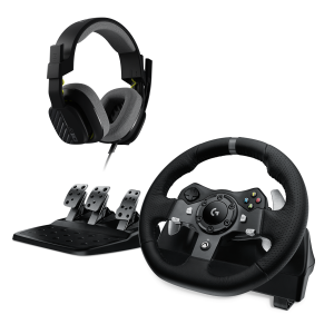 Волан Logitech Driving Force G920 за Xbox One / PC в комплект с геймърски слушалки Astro A10