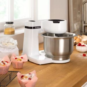 Кухненски робот Bosch MUMS2EW40, Kitchen machine, MUM Serie 2, 700 W, add. Meat mincer, Plastic blender, Citrus press, White