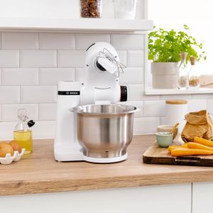 Кухненски робот Bosch MUMS2EW40, Kitchen machine, MUM Serie 2, 700 W, add. Meat mincer, Plastic blender, Citrus press, White