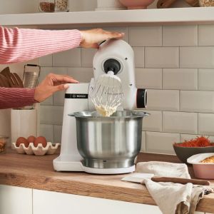 Кухненски робот Bosch MUMS2EW40, Kitchen machine, MUM Serie 2, 700 W, add. Meat mincer, Plastic blender, Citrus press, White