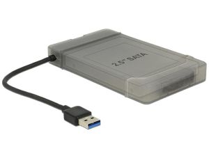 Конвертор Delock, USB 3.0 Type-A мъжко - SATA 6 Gb/s 22 pin, 2.5″ защитен калъф