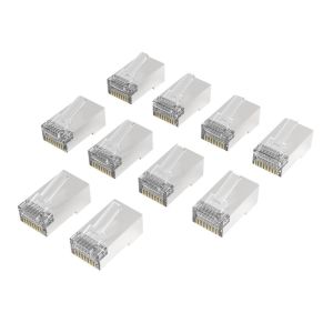 Hama Network Plug, CAT 6a, 10 Gbit/s, Shielded, 10 Pcs