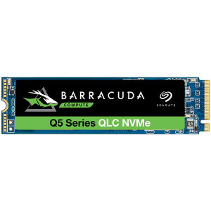 Seagate BarraCuda Q5, 1TB SSD, M.2 2280-S2 PCIe 3.0 NVMe, Read/Write: 2,400 / 1,700 MB/s