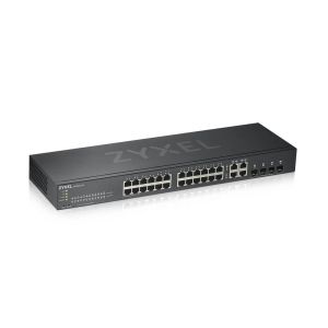 Комутатор ZyXEL GS1920-24v2, 28 Port Smart Managed Switch 24x Gigabit Copper and 4x Gigabit dual pers., hybird mode, standalone or NebulaFlex Cloud