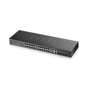 Комутатор ZyXEL GS1920-24v2, 28 Port Smart Managed Switch 24x Gigabit Copper and 4x Gigabit dual pers., hybird mode, standalone or NebulaFlex Cloud