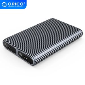 Orico Storage - Case - M.2 NVMe Dual-Bay - USB-C 10Gbps, Aluminium - AM2C3-2N-GY