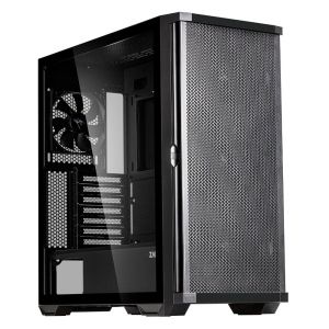 Case Zalman Z10 Mesh Mid-Tower, Tempered Glass, Black