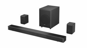 Аудио система Hisense AX5125H 5.1.2Ch Sound Bar with Wireless Subwoofer, 500W, Dolby Atmos, Bluetooth 5.3, 4K HDMI Pass Through, DTS:X, HDMI/AUX/ARC/Optical/USB, 7 EQ Modes