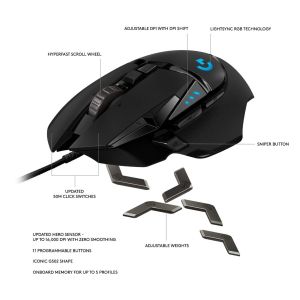 Mouse de gaming Logitech G502 HERO Proteus Spectrum RGB