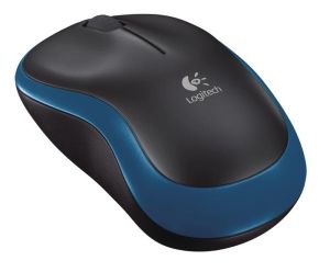 Mouse optic wireless LOGITECH M185, Albastru, USB
