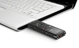 Voice recorder Sony ICD-UX570, 4GB, micro SD slot, built-in USB, black