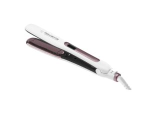 Преса Rowenta SF7510F0, Brush&Straight Premium Care, LCD display, 130 - 200 ° C, Replaceable Plates, Ionizer, Cover type: Cashmere Keratin, Warm-up time: 15 sec, White / Purple