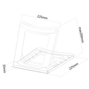 Stand Neomounts by NewStar Notebook Desk Stand (ergonomic, can be positioned in 5 steps)