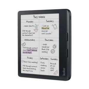 Cititor de cărți electronice Kobo Libra Color, ecran tactil E Ink 7 inchi, 1680 x 1264, 32 GB, 1 GHz, Greutate 0,215 kg, Wireless Da, Comfort Light PRO, IPX8 - până la 60 de minute la 2 metri de apă, 15 formate de fișiere suportat nativ, Black