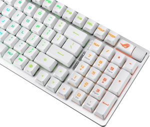 Клавиатура Asus ROG Strix Scope II 96 Wireless Gaming Keyboard, Tri-Mode Connection, Dampening Foam & Switch-Dampening Pads, Hot-Swappable Pre-lubed ROG NX Snow Mechanical Switches, PBT Keycaps, RGB-White