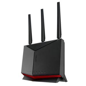 Рутер Asus Gaming Wireless Router, RT-BE86U, BE6800, Dual-Band, Quad-Core 2.6GHz CPU, 256MB/1GB Flash/RAM, 4K-QAM, MLO, 10G port, 2.5G quad-port, AiProtection Pro, Adaptive QoS, VPN Fusion, Instant Guard, IPTV, OFDMA, MU-MIMO, UTF-8 SSID, AiMesh, Black