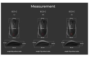 Мишка BenQ ZOWIE EC3-CW Wireless Mouse For Esports, Size S, 79g, up to 1000 Hz, up to 3200 DPI, 3370 sensor, Asymmetrical ergonomic design w/shorter overall length, Reduced weight, 24-step scroll wheel, Driverless, plug and play, inspired by Emil 'HeatoN'