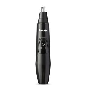 Trimmer de precizie Beurer MN2X, Incl. 3 accesorii pentru tunderea și modelarea sprâncenelor, a firelor de păr din nas și urechi, Accesorii din oțel inoxidabil de înaltă calitate, (IPX4), Alimentat cu baterie, Incl. capac de protecție, perie de curățare ș