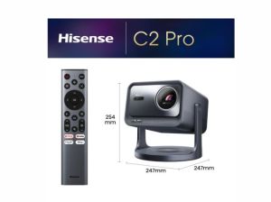 Мултимедиен проектор Hisense C2 Pro Smart mini  Laser Projector, 4K Ultra HD 3840x2160, 2000:1, 2600 lum, 60 Hz, Optical Zoom& Digital Zoom,Dolby Vision, IMAX enhanced,Dolby Vision, HDR10+, HDR10, HLG, 2*10W