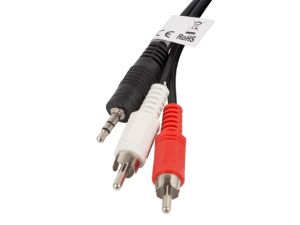 Cablu Lanberg mini jack 3.5mm (M) 3 pini -> 2X RCA (chinch) (M) cablu 2m