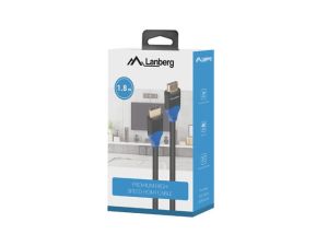 Кабел Lanberg HDMI M/M V2.0 cable 1.8m 4K CU box, black BOX