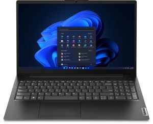 Laptop Lenovo V15 G4 AMD Ryzen 5 7520U (până la 4,3GHz, 4MB), 16GB LPDDR5 5500MHz, 512GB SSD, 15.6" FHD (1920x1080) TN AG, AMD Radeon 610M, grafică Cam, WLAN20 BT, negru , DOS, 3Y CCI