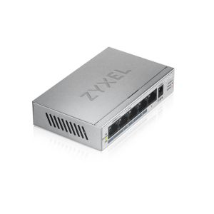 Comutator ZyXEL GS1005-HP, 5 porturi Gigabit PoE+ Switch desktop neadministrat, 4 x PoE, 60 W