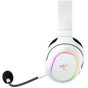 Razer Barracuda X Chroma, Gaming Headset, White, Oval Ear Cushions, 2.4 GHz Wireless / Bluetooth, Breathable Fabric with Memory Foam Cushions, Detachable Razer™ HyperClear Cardioid Mic, 7.1 Surround sound: Only available on Windows 10 64-bit (or higher)