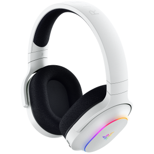 Razer Barracuda X Chroma, Gaming Headset, White, Oval Ear Cushions, 2.4 GHz Wireless / Bluetooth, Breathable Fabric with Memory Foam Cushions, Detachable Razer™ HyperClear Cardioid Mic, 7.1 Surround sound: Only available on Windows 10 64-bit (or higher)