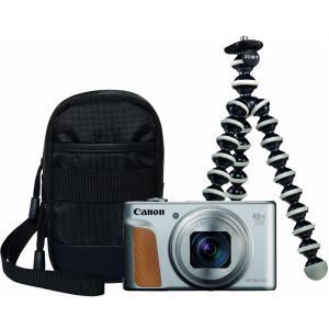 Цифров фотоапарат Canon PowerShot SX740 HS Lite Edition, Silver, Travel kit