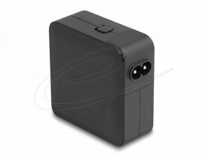 Delock Зарядно устройство GaN, 2 x USB-C, PD 65 W, адаптер за EU / US / UK