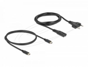 Delock Зарядно устройство GaN, 2 x USB-C, PD 65 W, адаптер за EU / US / UK